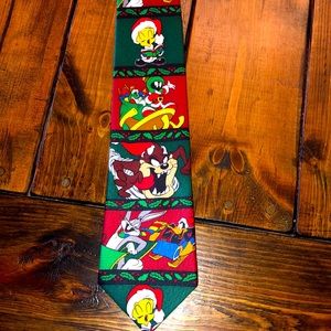 Vintage 1998 Looney Tunes Christmas Tie